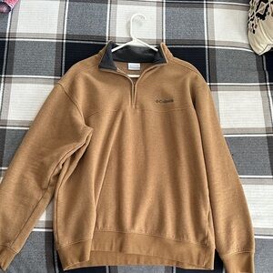 Columbia Men's Tan Zip-Up Sweater